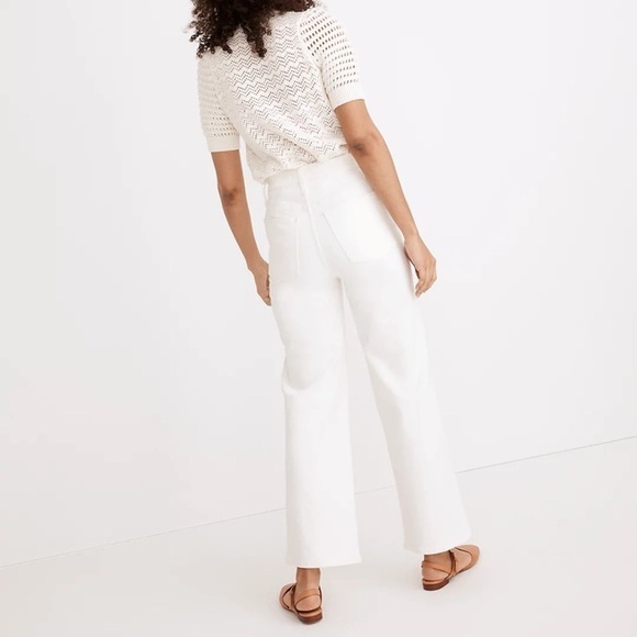 New Madewell- The Petite Perfect Vintage Wide-Leg Crop Jean in Tile White - Picture 3 of 5